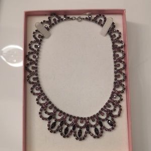 Pink Rhinestone Vintage Sparkly Necklace